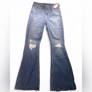 Hollister High-Rise Ripped Flare Jeans